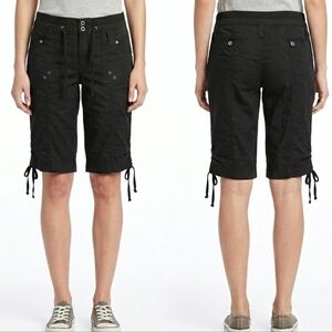 Khakis & Co/Y2K/93%COTTON  Black Cargo Bermuda Shorts SZ-10 Stretch